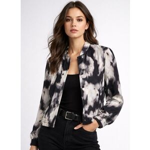 H&M Watercolour Print Bomber Jacket Screen Worn Interview with the Vampire Small